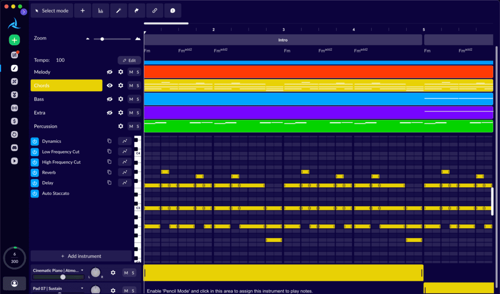 AIVA edit track