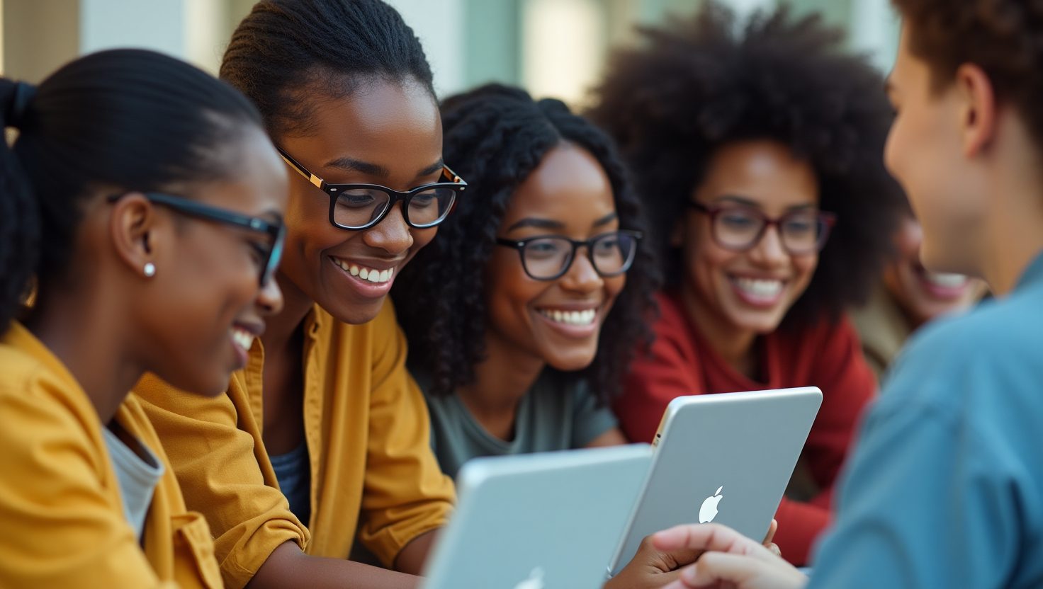 The Secret to Replit's $3 Billion Success in the AI Market 2 A diverse group of tech users engaging with Replit's platform